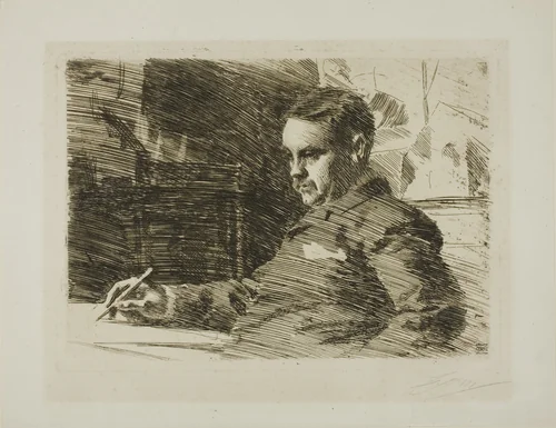Lawyer Wade by Anders Zorn, print, 1890