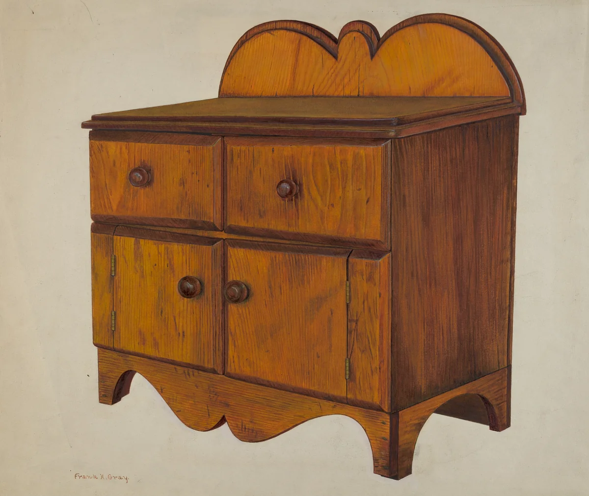 Miniature Chest by Frank Gray, index of american design, 1940