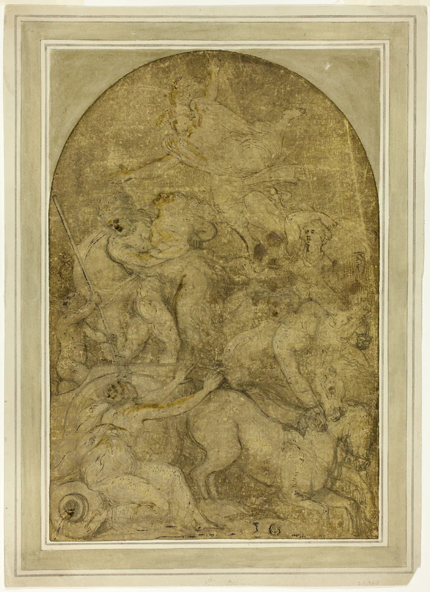 Rape of Proserpina by Unknown Artist, drawing, 1550-1559
