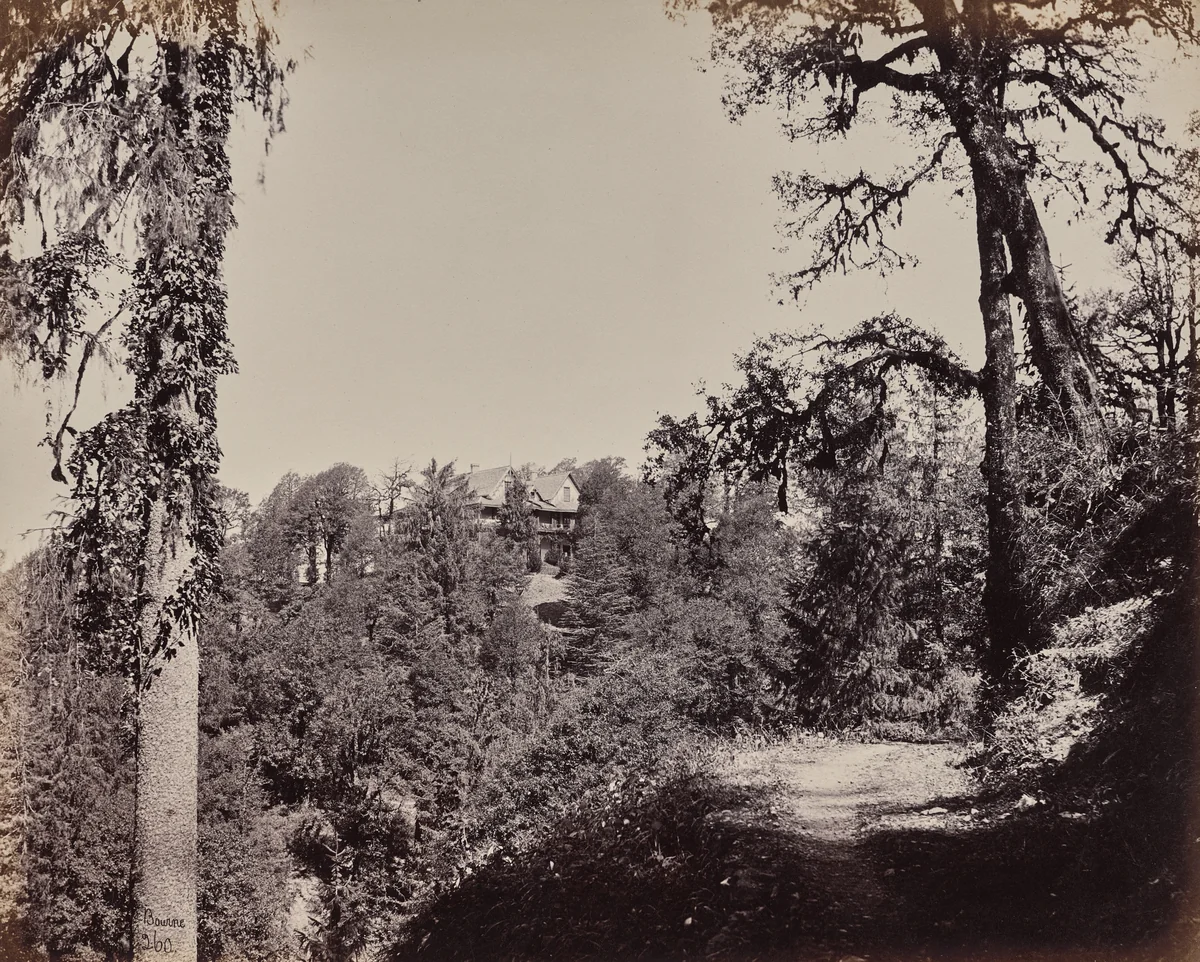 Shimla. Sir Hugh Rose's Bungalow at Mahasso by Samuel Bourne, photograph, 1863-1870