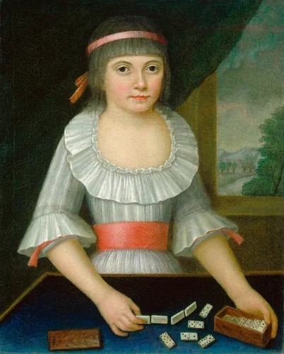 The Domino Girl by American 18th Century, painting, 1790