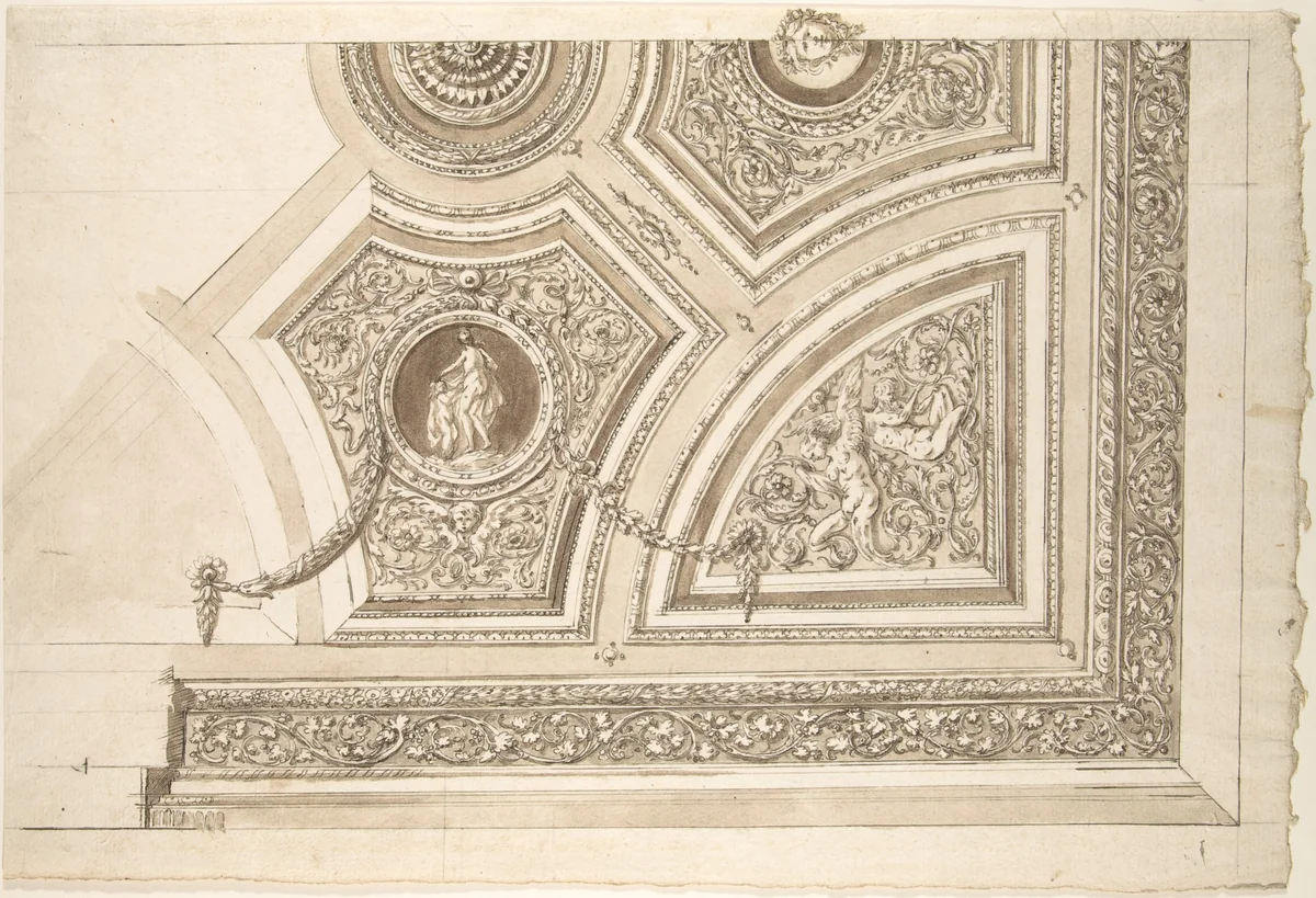 Design for a Ceiling Decoration by Giuseppe Albertolli, drawing, 1742-1839