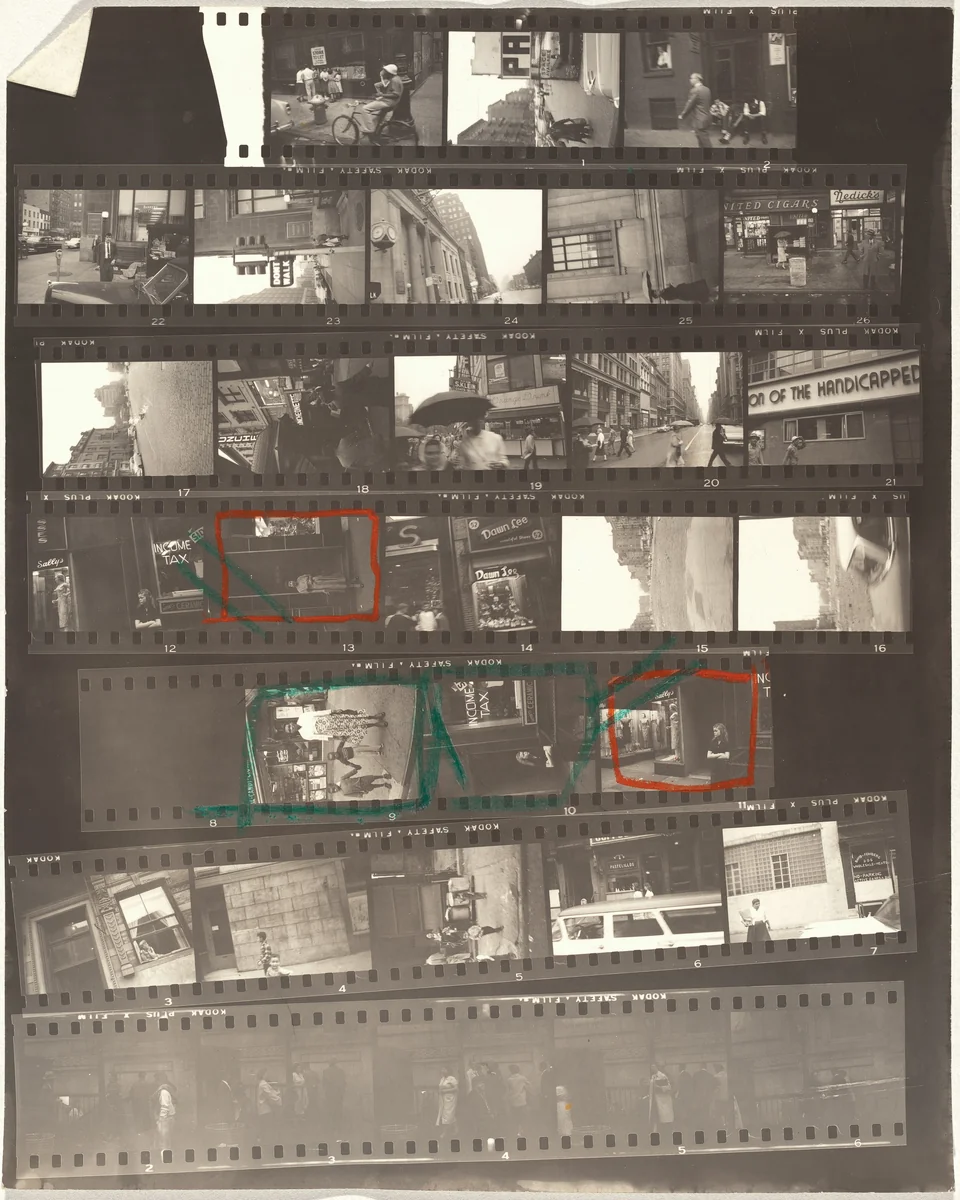 From the bus 38B/Lines of My Hand 76 by Robert Frank, photograph, 1958