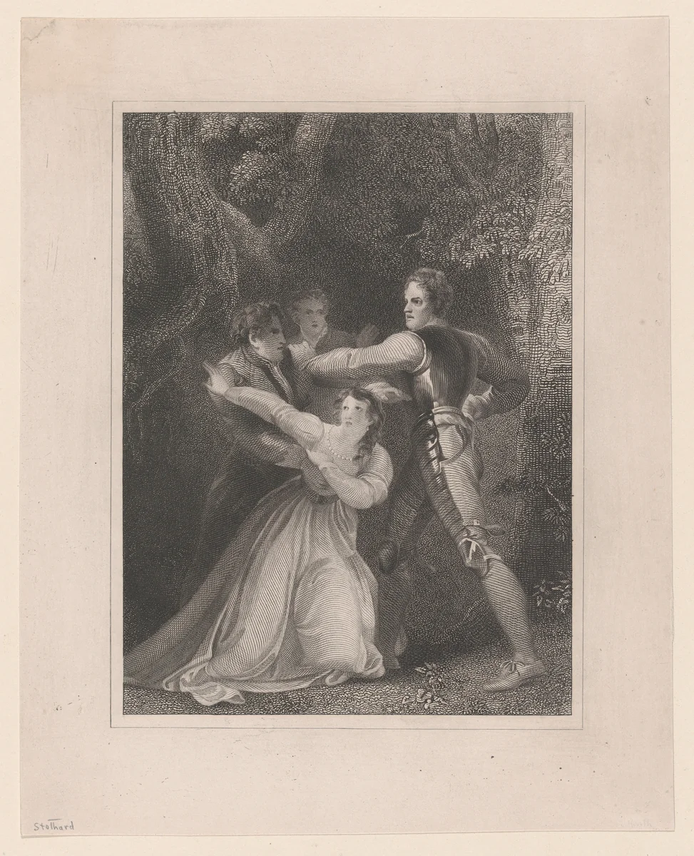 Two Gentlemen of Verona (Shakespeare, Act V, Scene IV) by William Henry Watt, print, 1823