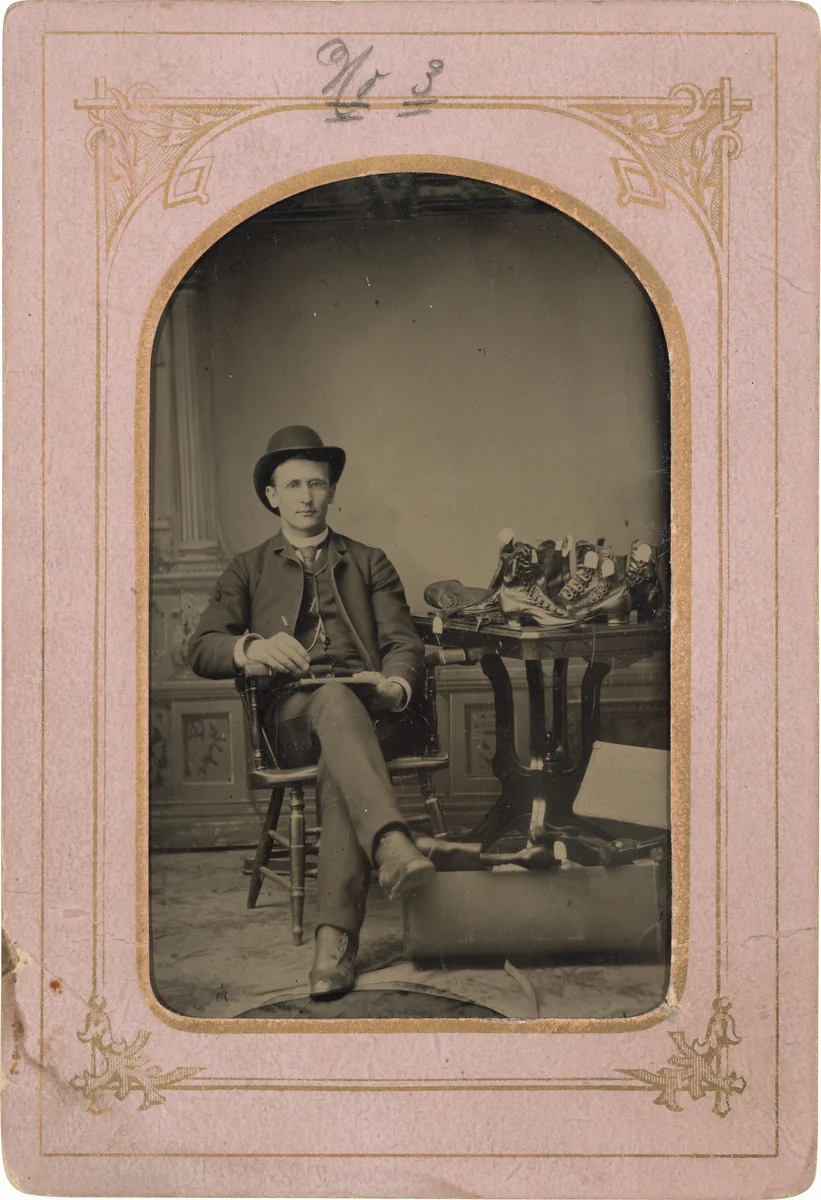 Portrait of a Shoe Salesman by American 19th Century, photograph, 1840-1899