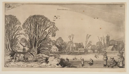 January, from The Twelve Months of the Year by Jan van de Velde II, print, 1616