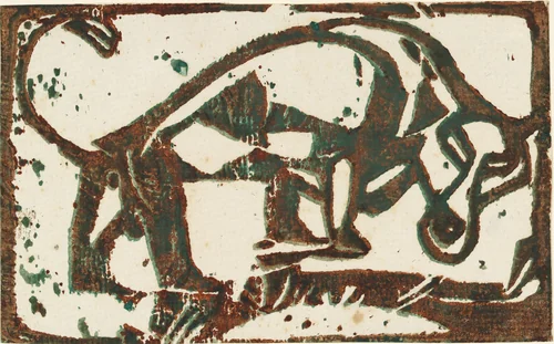 The Beast (Das Tier) by Christian Rohlfs, print, 1925