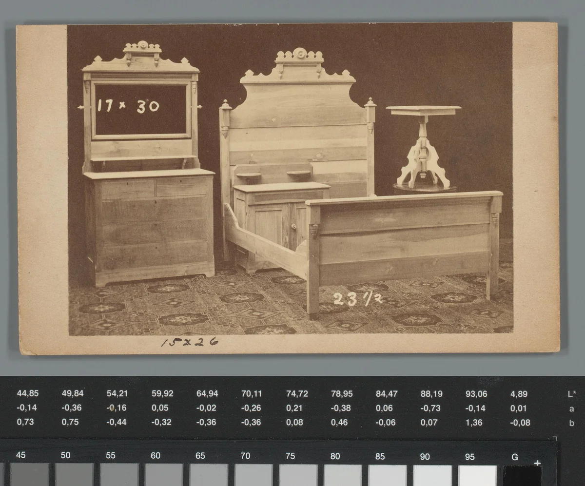 Reclame voor meubels van Merriam, Hall & Company in North Leominster, Massachusetts by anonymous, photograph, 1850-1915