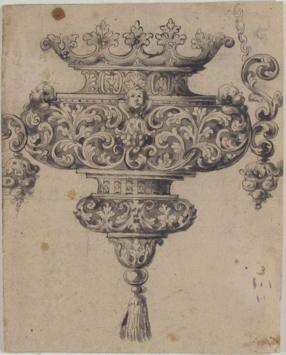 Design for a Sconce by anonymous, drawing, 1800-1899