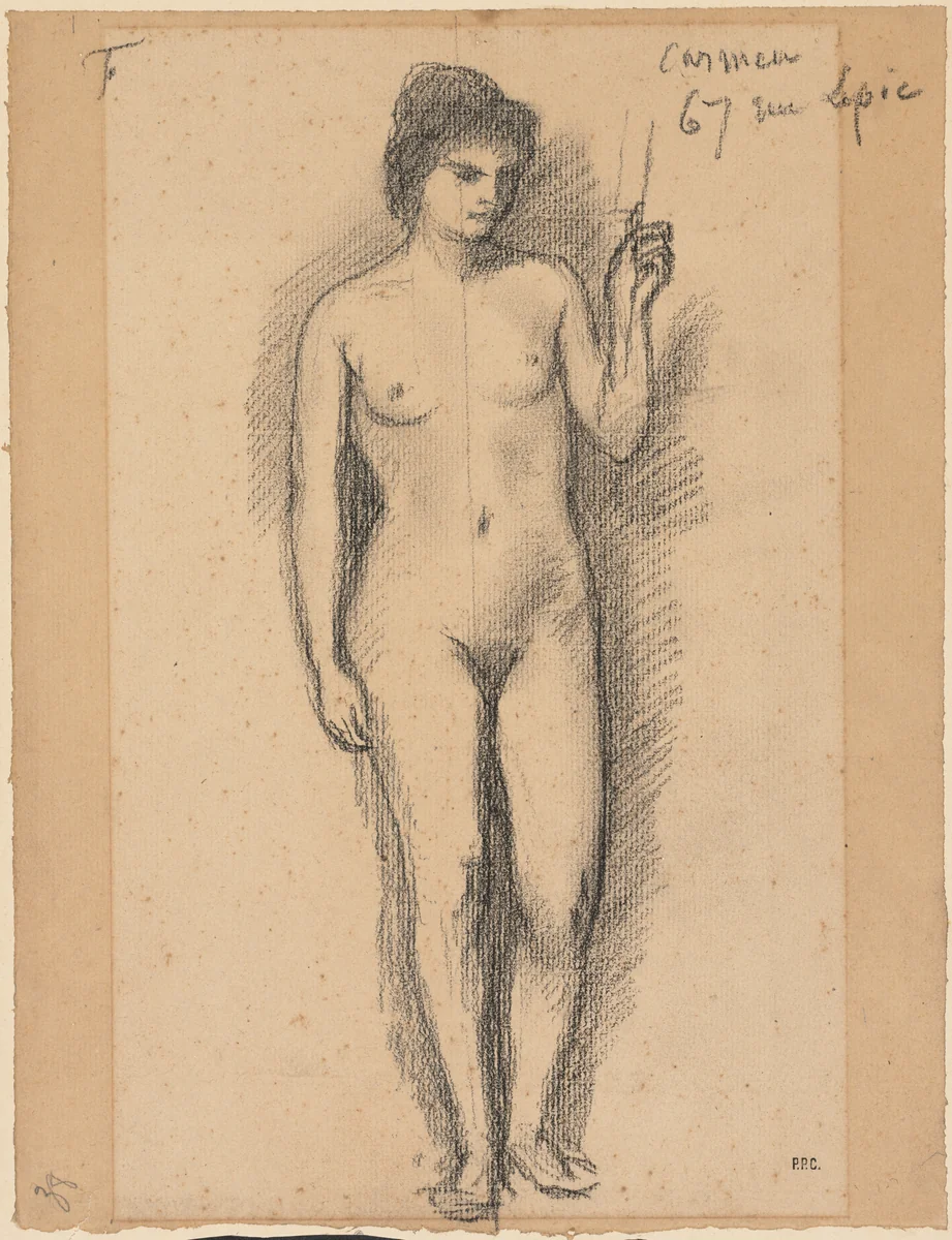 Carmen by Pierre Puvis de Chavannes, drawing, 1824-1898