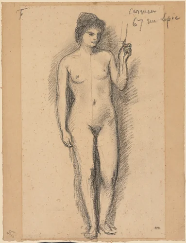 Carmen by Pierre Puvis de Chavannes, drawing, 1824-1898
