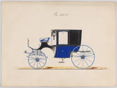 Design for Coupé, no. 3515 by Brewster & Co., drawing, 1879