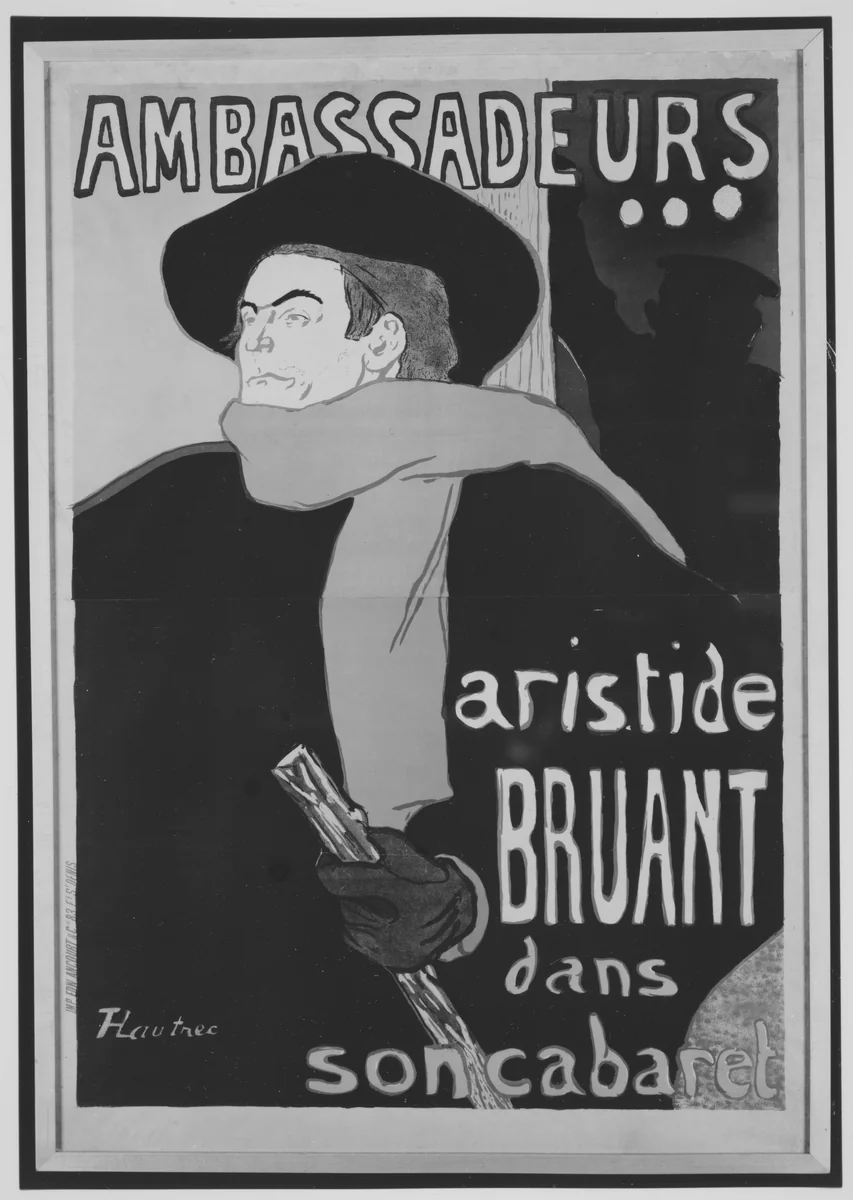 Ambassadeurs: Aristide Bruant by Henri de Toulouse-Lautrec, print, 1892
