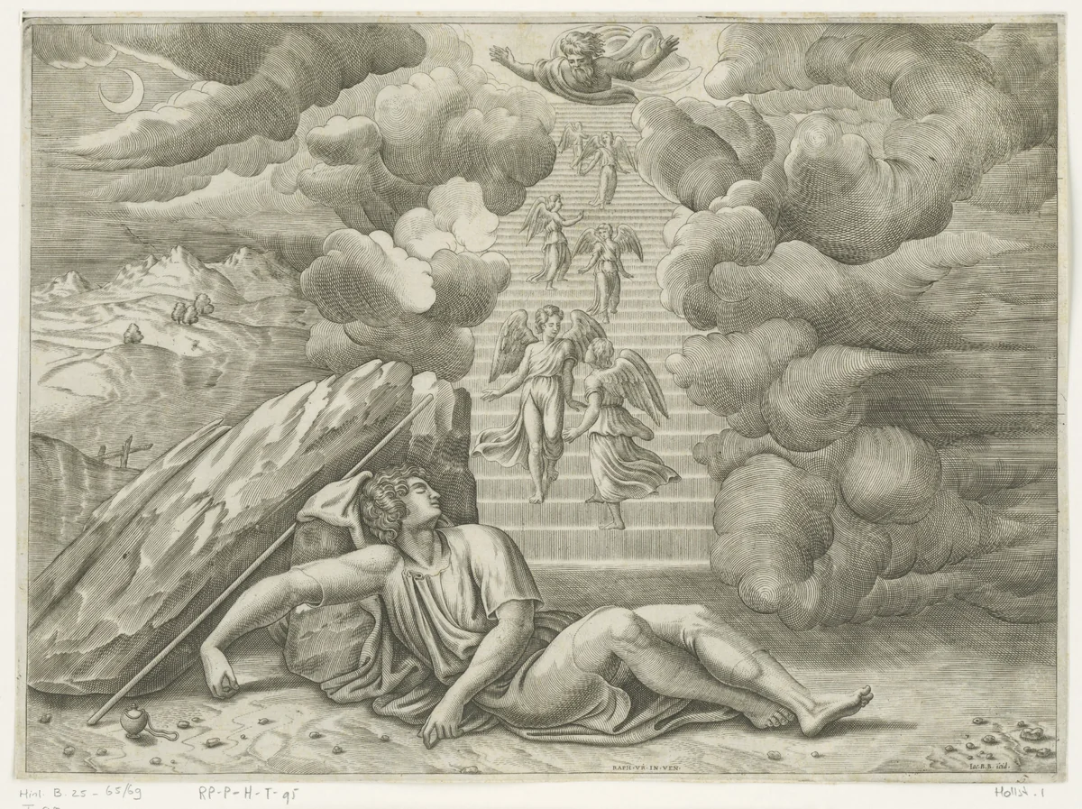 Jakobs droom by Unknown, print, 1530-1580