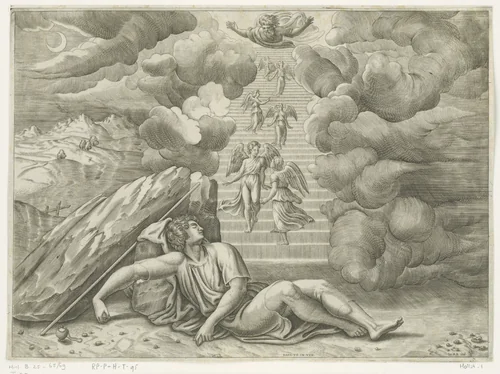 Jakobs droom by Unknown, print, 1530-1580