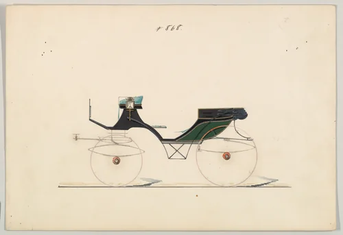 Cabriolet #868 by Brewster & Co., drawing, 1870