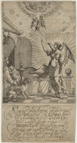 Illustration for Edward Benlowes, Theophila by Anonymous Artist; Francis Barlow, print, 1652