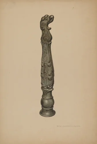 Iron Hitching Post by Rose Campbell-Gerke, index of american design, 1939