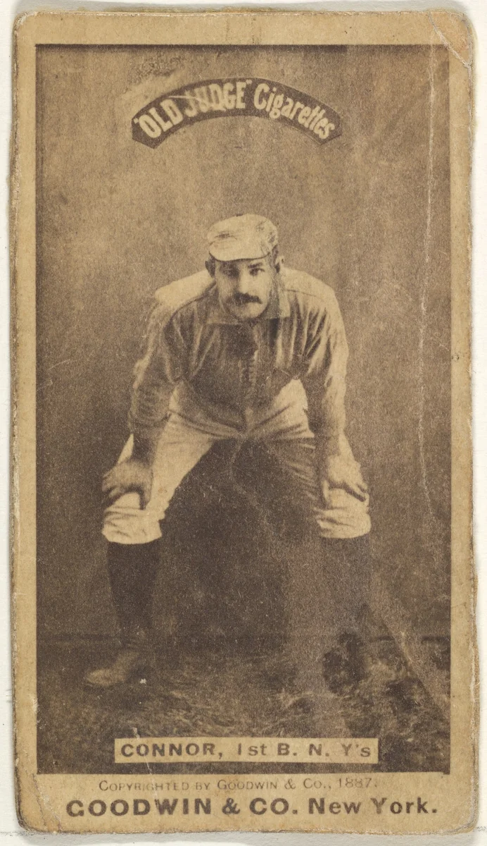 Roger Connor, 1st Base, New York, from the Old Judge series (N172) for Old Judge Cigarettes by Goodwin & Company, photograph, 1887
