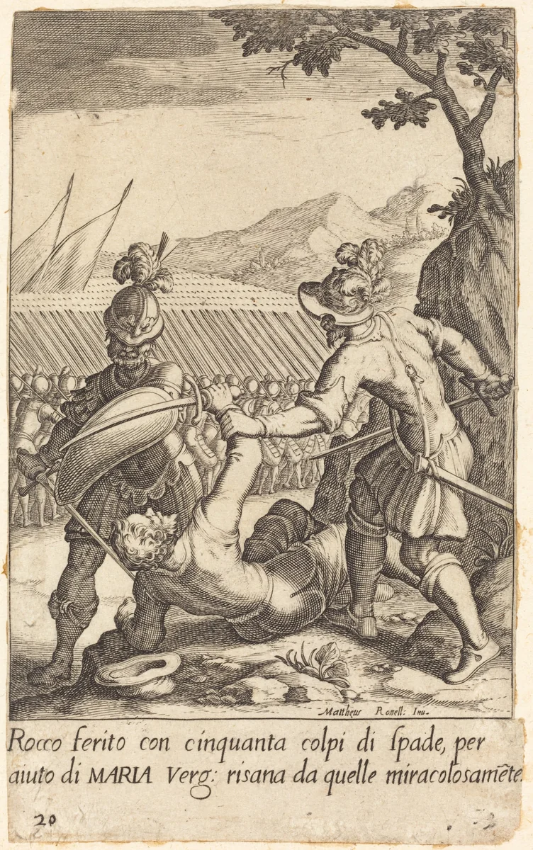 Rocco by Jacques Callot; Matteo Rosselli, print, 1619
