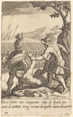 Rocco by Jacques Callot; Matteo Rosselli, print, 1619