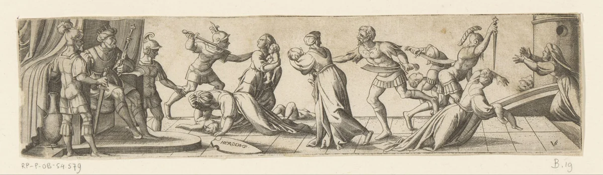 Kindermoord te Betlehem by Unknown, print, 1524-1562