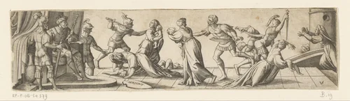 Kindermoord te Betlehem by Unknown, print, 1524-1562