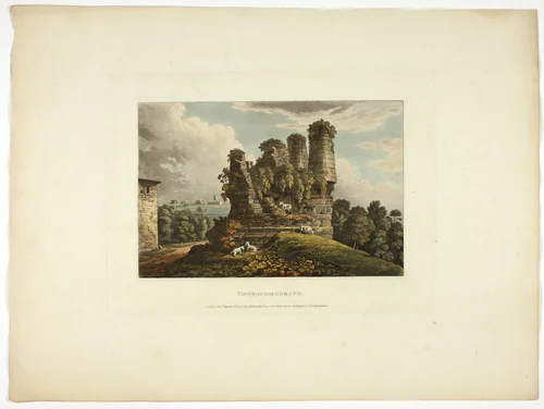 Tomb of Horath, plate six from the Ruins of Rome by M. Dubourg, print, 1798
