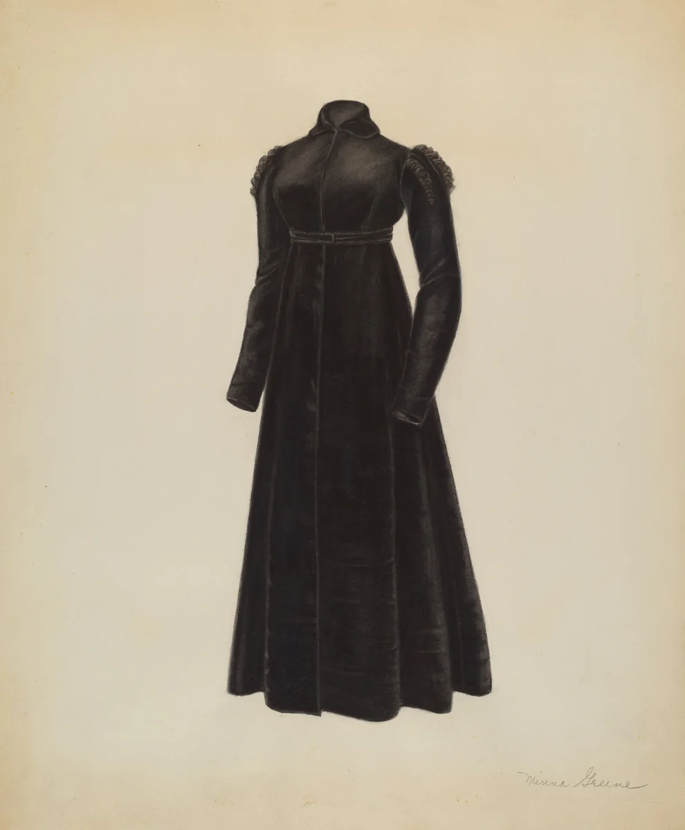Woman's Coat by Mina Greene, index of american design, 1938
