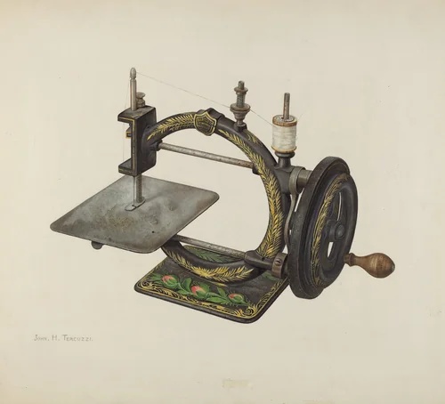 Sewing Machine by John H. Tercuzzi, index of american design, 1940