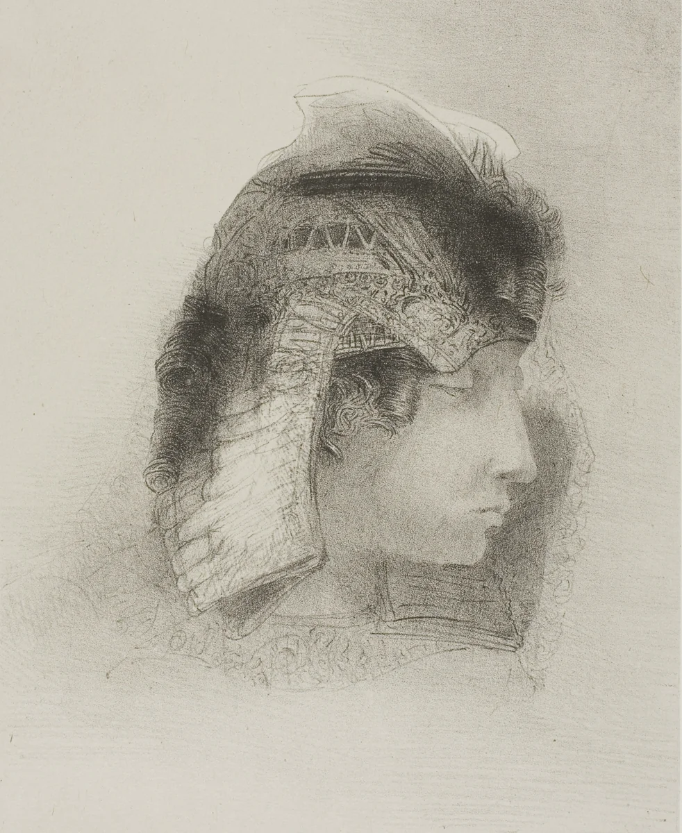 My Kisses Have the Taste of Fruit Which Would Melt in Your Heart!...You Disdain Me! Farewell!, plate 4 of 24 by Odilon Redon, print, 1896