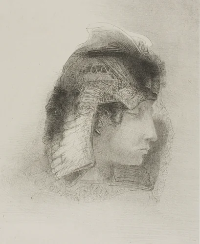 My Kisses Have the Taste of Fruit Which Would Melt in Your Heart!...You Disdain Me! Farewell!, plate 4 of 24 by Odilon Redon, print, 1896