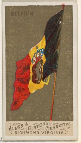 Belgium, from Flags of All Nations, Series 1 (N9) for Allen & Ginter Cigarettes Brands by Allen & Ginter, print, 1887