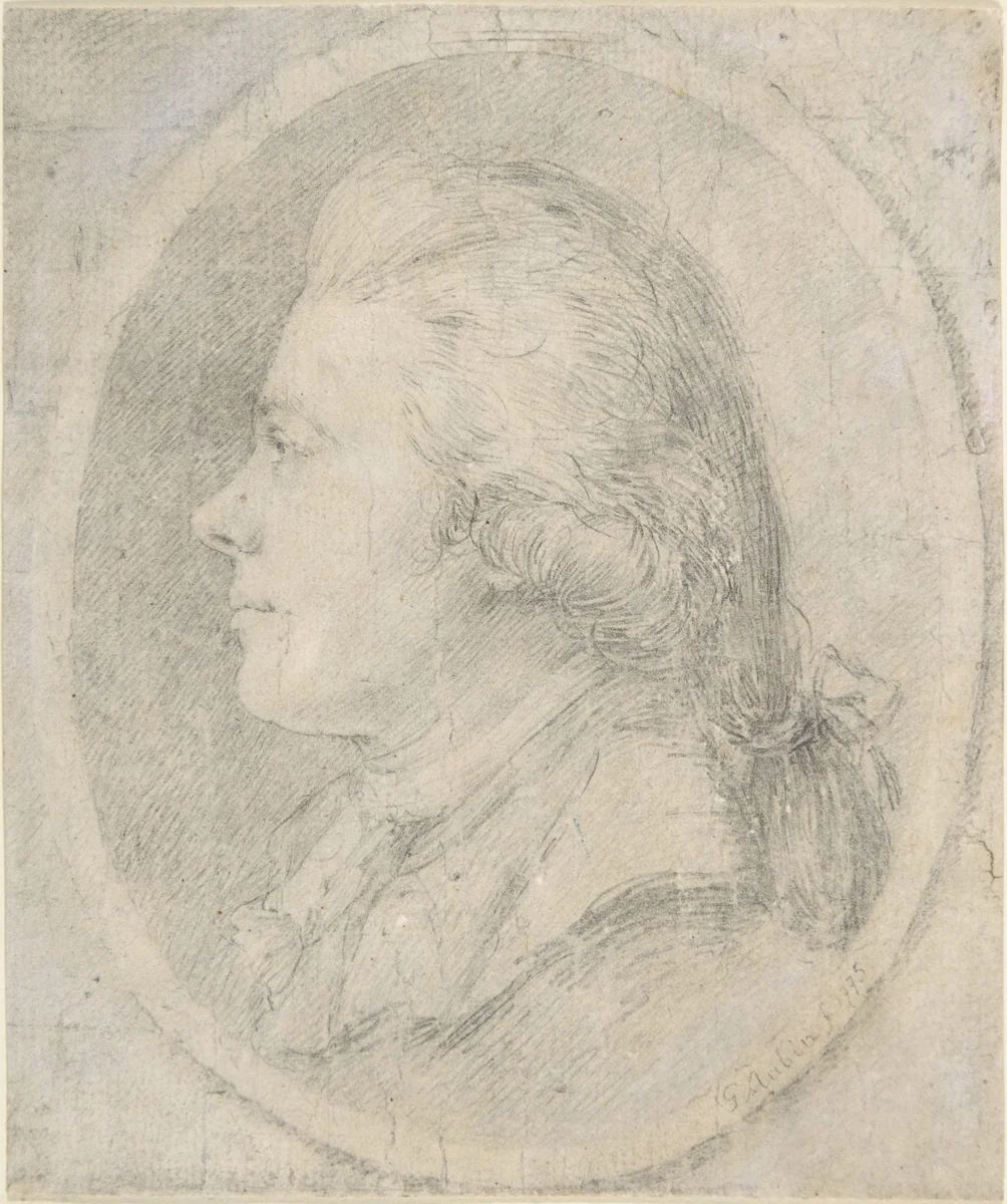 Portrait of a Man by Gabriel de Saint-Aubin, drawing, 1735-1780