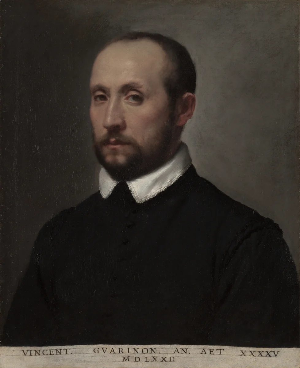 Portrait of Vincenzo Guarignoni by Giovanni Battista Moroni, painting, 1567-1577