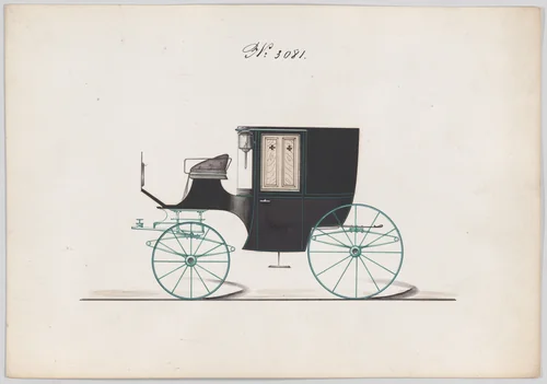 Design for Coupé, no. 3081 by Brewster & Co., drawing, 1874