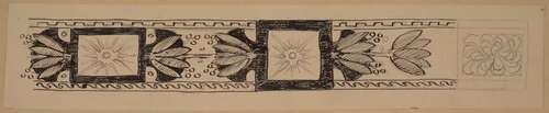 Study for a Border Design by Charles Sprague Pearce, drawing, 1890-1897