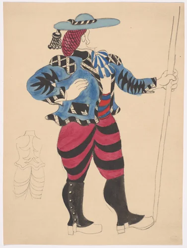 Costume design for the ballet Le Tricorne by Pablo Picasso, illustrated book, 1920