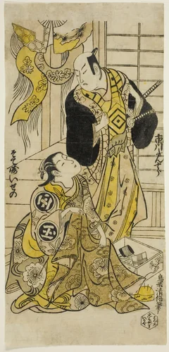 The Actors Ichikawa Danjuro II and Sodesaki Iseno I by Torii Kiyomasu II (鳥居 清倍), print, 1722-1732