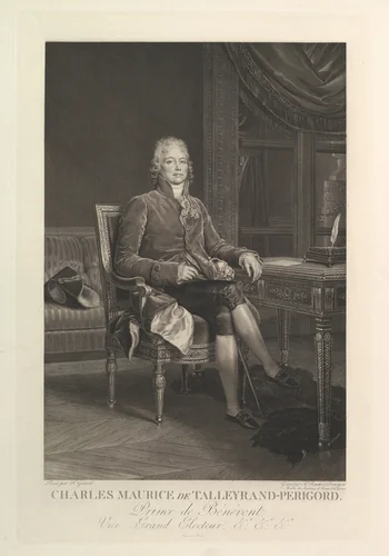 Portrait of Charles Maurice de Talleyrand-Périgord by Auguste Gaspard Louis Boucher Desnoyers, print, 1809-1819