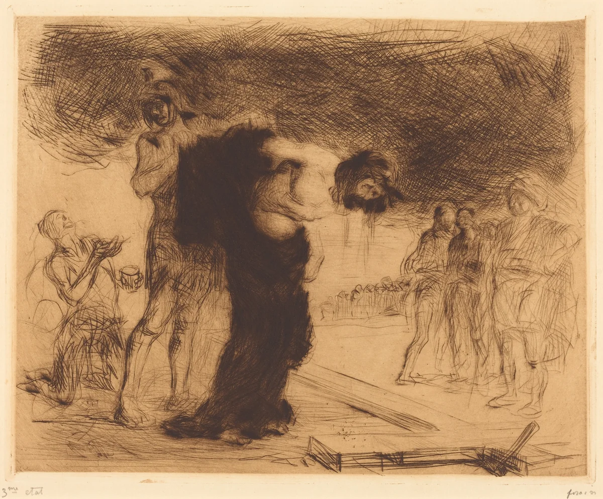 Le Christ dépouillé de ses vêtements (Christ Stripped of His Clothes) by Jean-Louis Forain, print, 1909