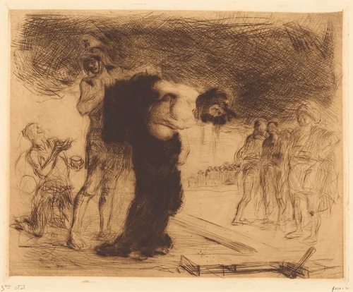 Le Christ dépouillé de ses vêtements (Christ Stripped of His Clothes) by Jean-Louis Forain, print, 1909