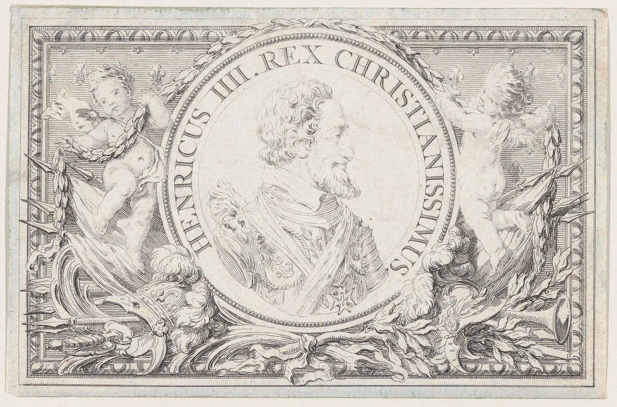 Portrait of Henry IV by Pierre Philippe Choffard, print, 1750-1773