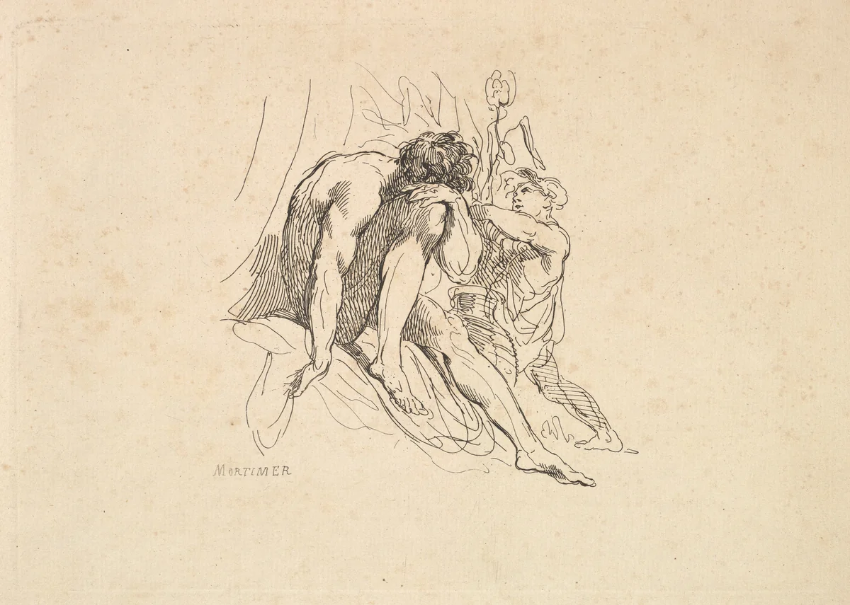 River God with Child by Thomas Rowlandson, print, 1784-1788