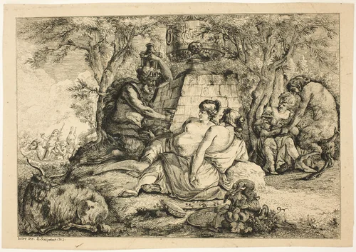 Nymphs and Satyrs by Pierre Thomas Leclerc
Sébastien Jacques Leclerc, print, 1763