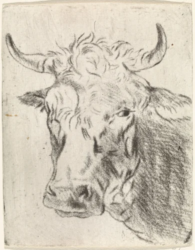 Ossenkop, naar links by Pieter Janson, print, 1780-1851