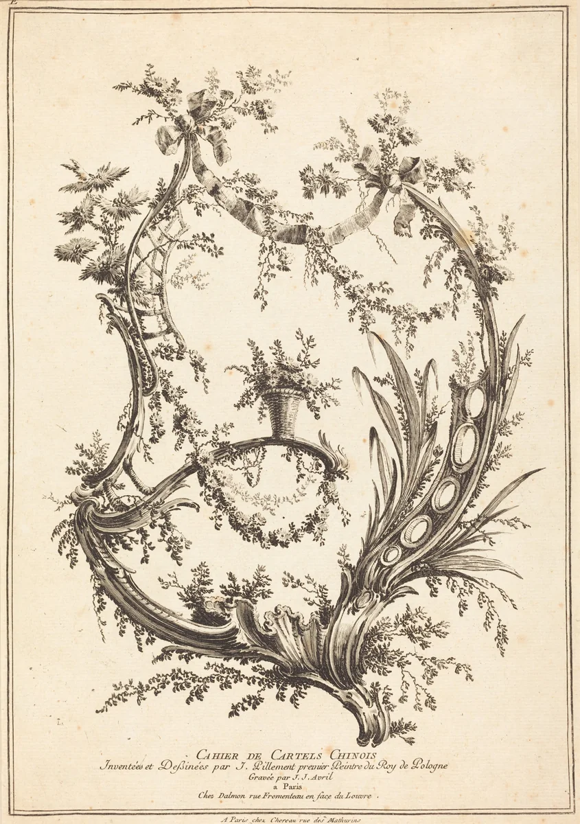 Title Page by Jean-Jacques Avril; Jean-Baptiste Pillement, print, 1744-1831