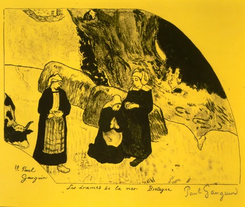 The Drama of the Sea, Brittany, from the "Volpini Suite: Dessins lithographiques" by Paul Gauguin, print, 1889