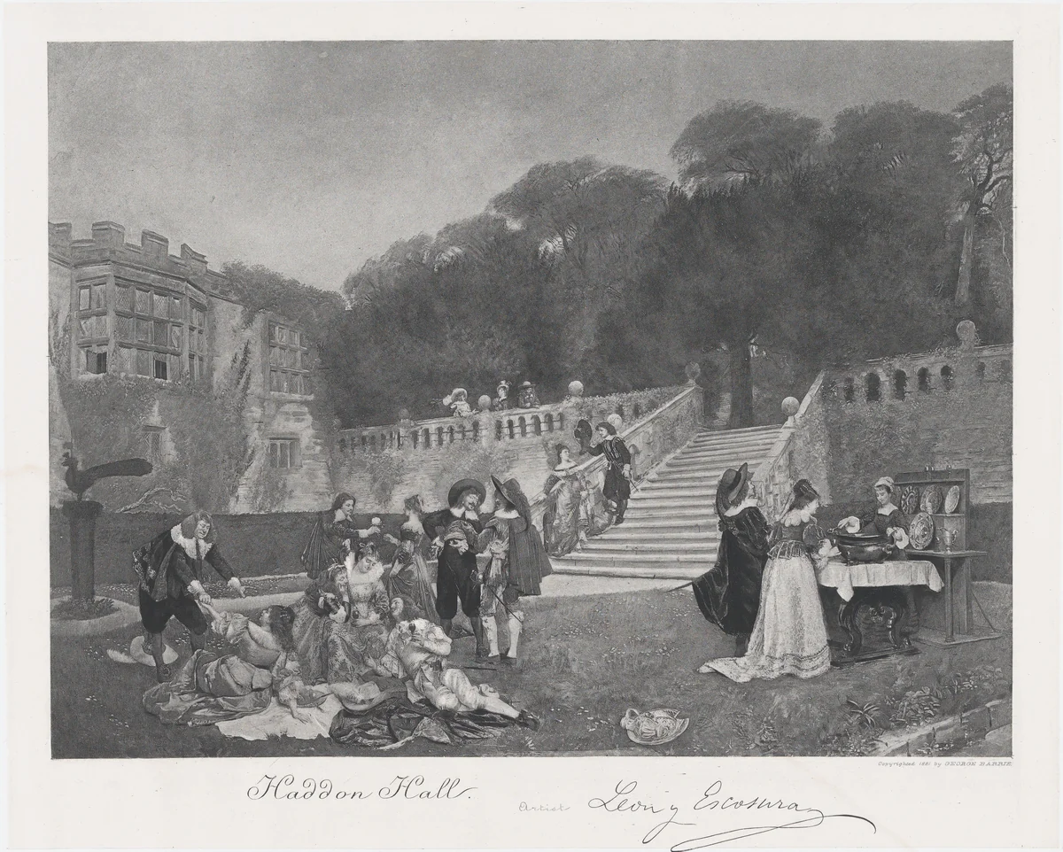Haddon Hall by Ignacio de León, print, 1881