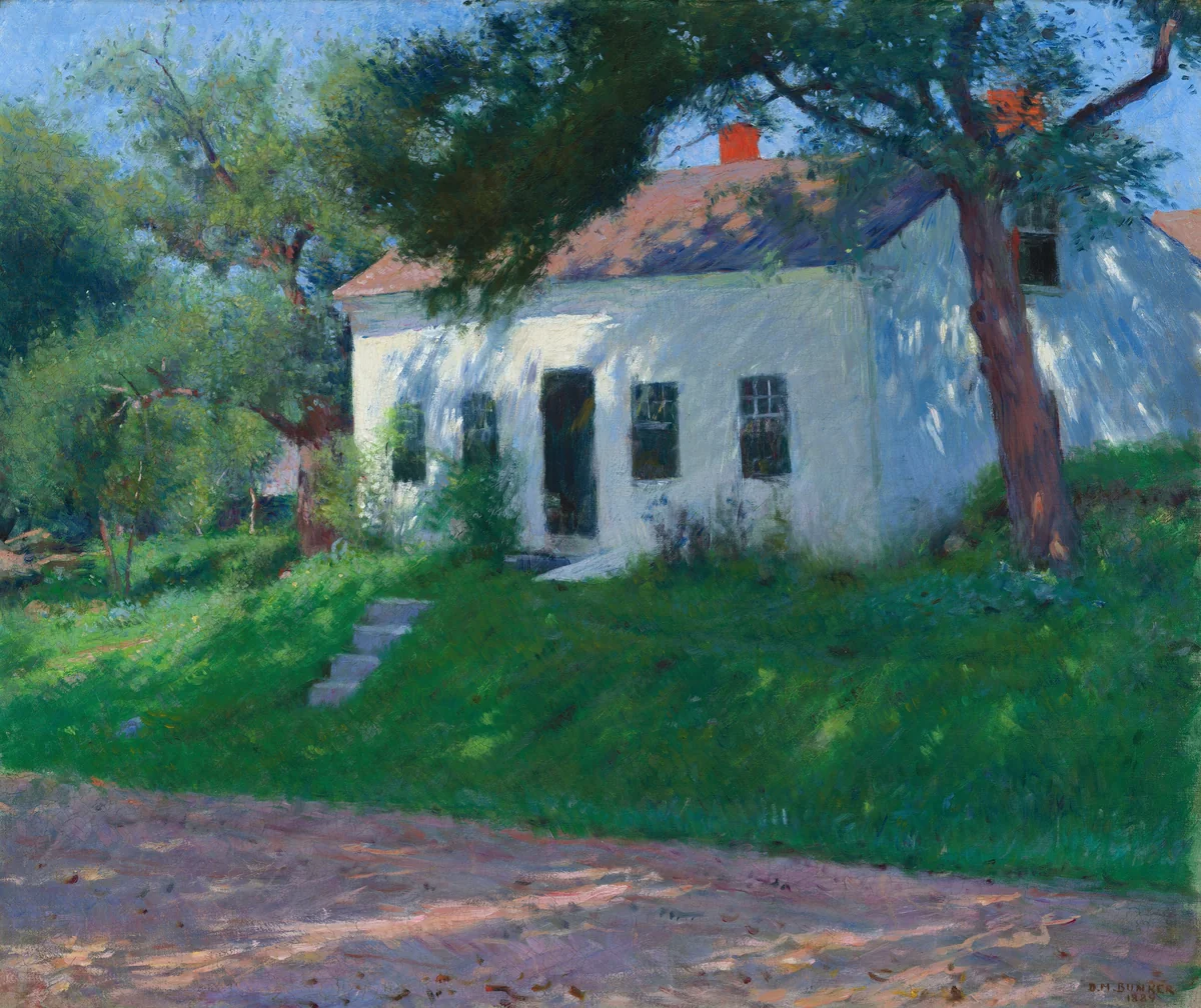 Roadside Cottage by Dennis Miller Bunker, painting, 1889